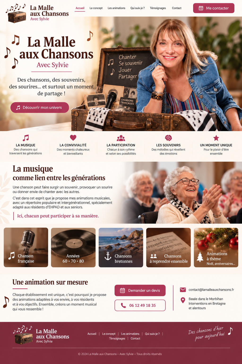 Illustration de l'univers de La Malle aux Chansons